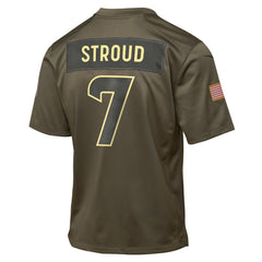 Nike C.J. Stroud Houston Texans Youth 2025 Salute to Service Game Jersey Olive