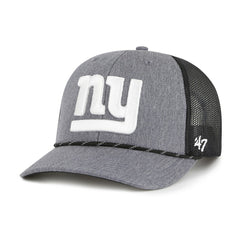 47 brand New York Giants '47 Carbon Rope Trucker Adjustable Hat Heather Charcoal