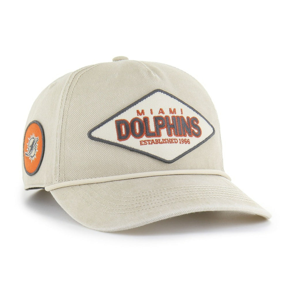 47 brand Miami Dolphins '47 Cairn Hitch Adjustable Hat Khaki
