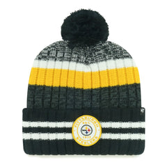 47 brand Pittsburgh Steelers '47 Quiver Cuffed Knit Hat with Pom