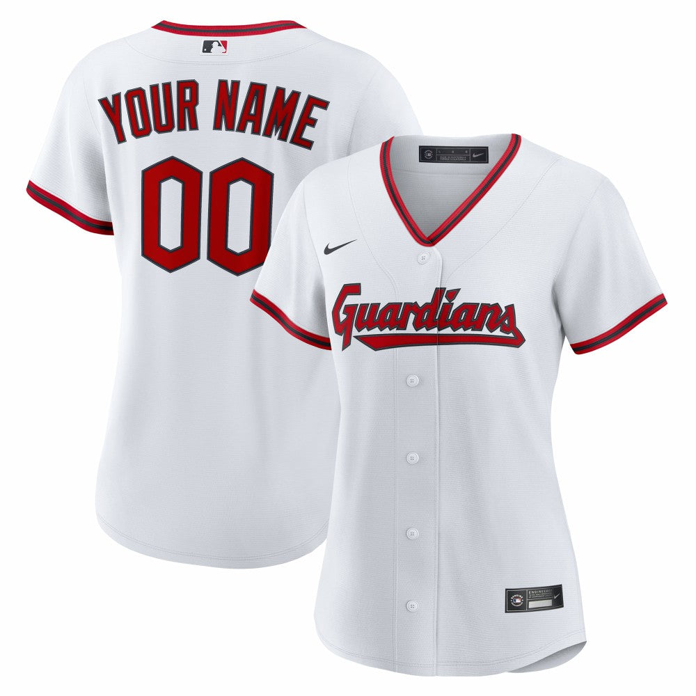 Cleveland Guardians Nike Women's Home Custom Replica 2.0 Jersey - White - Nike Discount
