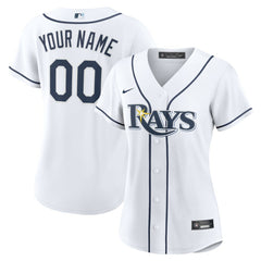 Tampa Bay Rays Nike Women's Home Custom Replica 2.0 Jersey - White - Nike on Sale