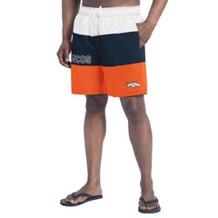 Denver Broncos G-III Sports by Carl Banks Sunrise Volley Swim Shorts Orange/Navy