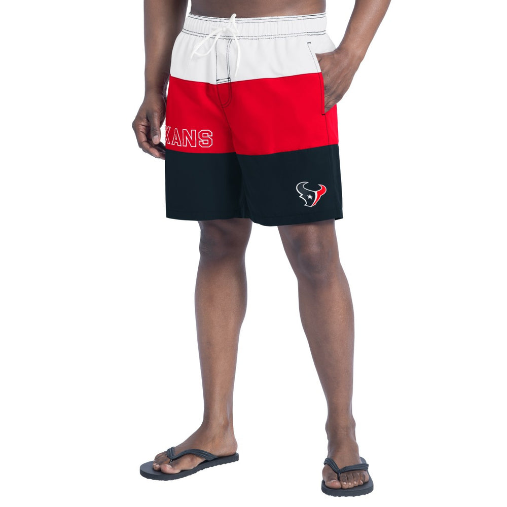 Houston Texans G-III Sports by Carl Banks Sunrise Volley Swim Shorts Navy/Red