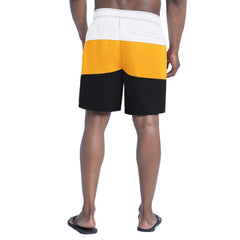 Pittsburgh Steelers G-III Sports by Carl Banks Sunrise Volley Swim Shorts Black/Gold