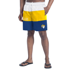 Los Angeles Rams G-III Sports by Carl Banks Sunrise Volley Swim Shorts Royal/Gold