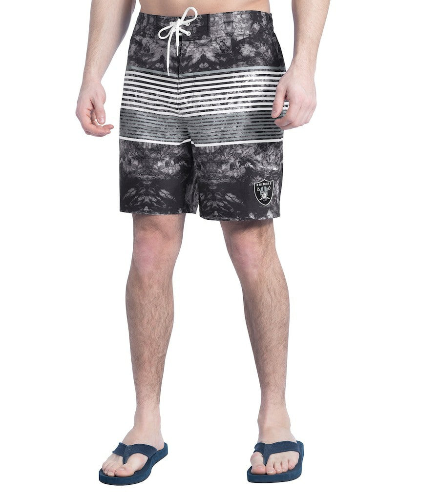 Las Vegas Raiders G-III Sports by Carl Banks Horizon Volley Swim Shorts Black/Gray