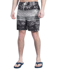 Las Vegas Raiders G-III Sports by Carl Banks Horizon Volley Swim Shorts Black/Gray