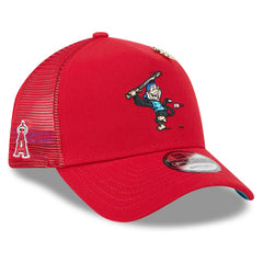 Los Angeles Angels New Era 2025 Big League Chew A-Frame 9FORTY Adjustable Trucker Hat - Red - New Era Discount