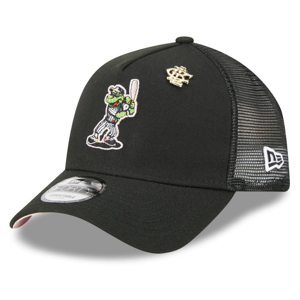 Chicago White Sox New Era 2025 Big League Chew A-Frame 9FORTY Adjustable Trucker Hat - Black - New Era Discount