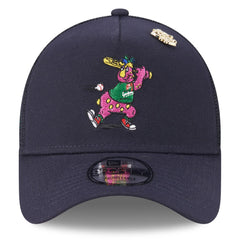 Cleveland Guardians New Era 2025 Big League Chew A-Frame 9FORTY Adjustable Trucker Hat - Navy - New Era Lifestyle
