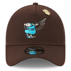 San Diego Padres New Era 2025 Big League Chew A-Frame 9FORTY Adjustable Trucker Hat - Brown - New Era Lifestyle