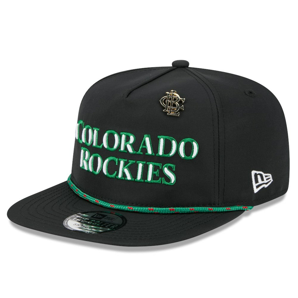 Colorado Rockies New Era 2025 Big League Chew Golfer Snapback Hat - Black - New Era Discount