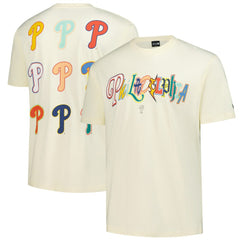 Philadelphia Phillies New Era Ransom Note Oversized T-Shirt - Cream - New Era Lifestyle