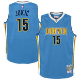 Nikola Jokic Denver Nuggets Youth 2016/17 Hardwood Classics Swingman Jersey for sale Light Blue | Mitchell & Ness online