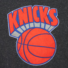 New York Knicks Hardwood Classics Blackout Collection Snow Washed Pullover Sweatshirt Black
