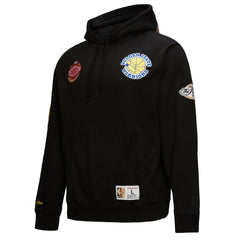 Golden State Warriors Hardwood Classics Blackout Collection Pullover Hoodie for sale Black | Mitchell & Ness