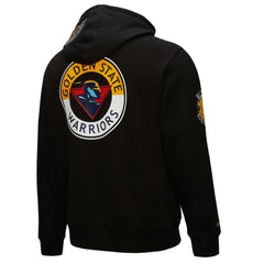 Golden State Warriors Hardwood Classics Blackout Collection Pullover Hoodie for sale Black | Mitchell & Ness