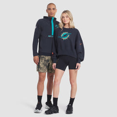 Nike Miami Dolphins Women's 2025 Rivalries Collection Oversized Phoenix Fleece Sweatshirt Pitch Blue