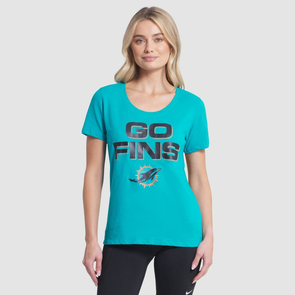 Nike Miami Dolphins Women's 2025 Rivalries Collection Slub Dri-FIT T-Shirt Turbo Green