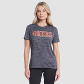 Nike San Francisco 49ers Women's 2025 Rivalries Collection Sideline Velocity Dri-FIT T-Shirt Heather Charcoal