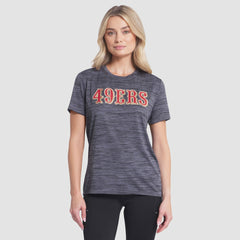 Nike San Francisco 49ers Women's 2025 Rivalries Collection Sideline Velocity Dri-FIT T-Shirt Heather Charcoal