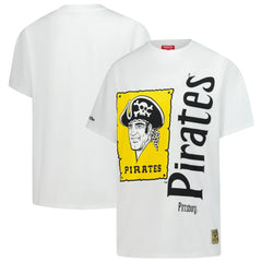 Pittsburgh Pirates Mitchell & Ness Women's Cooperstown Collection Boyfriend T-Shirt - White - Mitchell & Ness Lifestyle