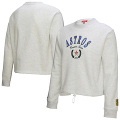 Houston Astros Mitchell & Ness Women's Cropped Toggle Pullover Sweatshirt - Heather Gray - Mitchell & Ness Online
