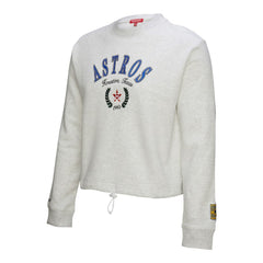 Houston Astros Mitchell & Ness Women's Cropped Toggle Pullover Sweatshirt - Heather Gray - Mitchell & Ness Online