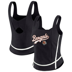 Cincinnati Bengals WEAR by Erin Andrews Women's Square Neck Tank Top Black