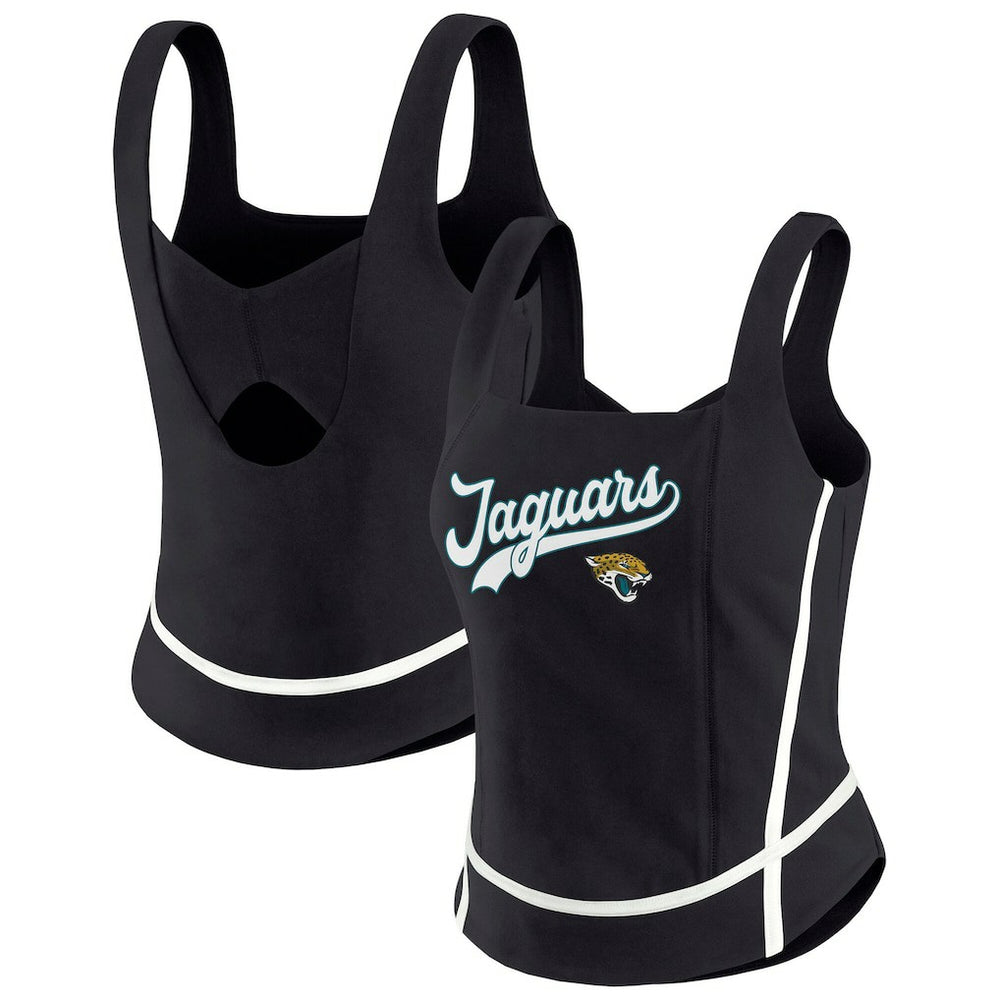 Jacksonville Jaguars WEAR by Erin Andrews Women's Square Neck Tank Top Black