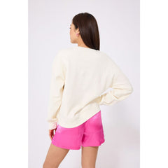 Los Angeles Dodgers Terez Women's Technicolor Oversized Pullover Sweatshirt - Cream - MLB Online