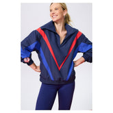 New York Yankees Terez Women's Ripstop Chevron Quarter-Zip Pullover - Navy - MLB Sale