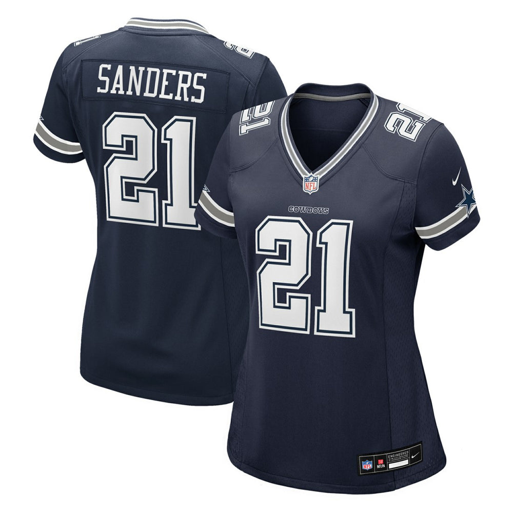 Nike Deion Sanders Dallas Cowboys Women's Team Retired Player Game Jersey Navy