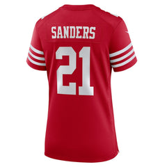 Nike Deion Sanders San Francisco 49ers Women's Retired Player Game Jersey Scarlet