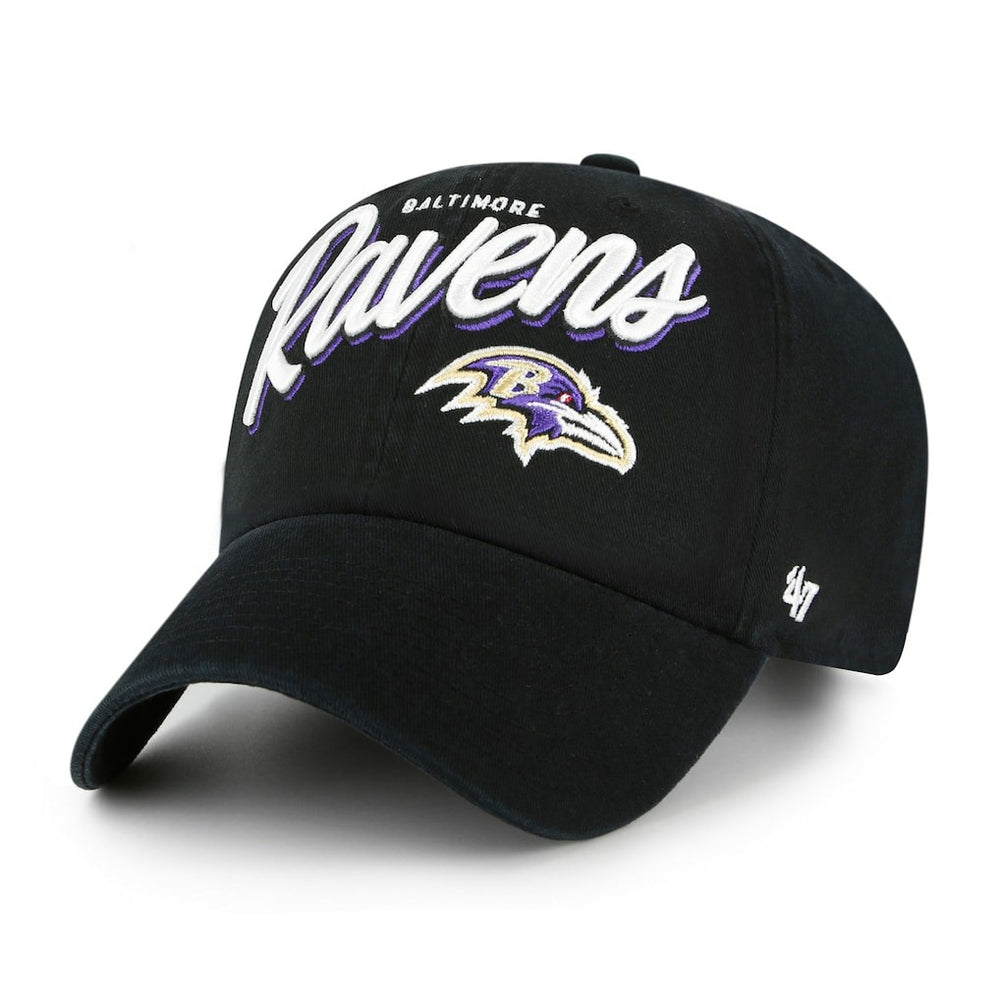 47 brand Baltimore Ravens '47 Women's Ariana Clean Up Adjustable Hat Black