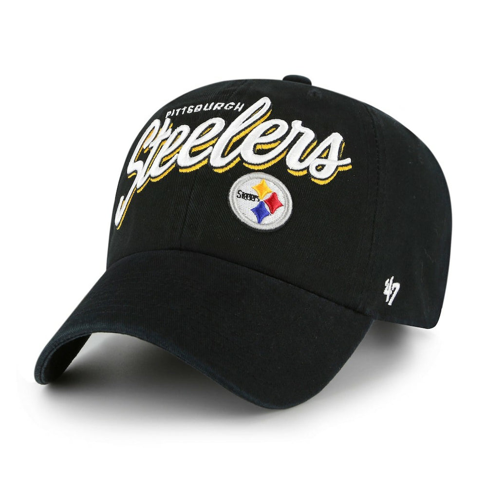 47 brand Pittsburgh Steelers '47 Women's Ariana Clean Up Adjustable Hat Black