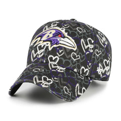 47 brand Baltimore Ravens '47 Girls Youth Mural Clean Up Adjustable Hat Black