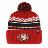 47 brand San Francisco 49ers '47 Youth Polar Vortex Cuffed Knit Hat with Pom Scarlet