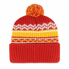 47 brand Kansas City Chiefs '47 Youth Polar Vortex Cuffed Knit Hat with Pom Red