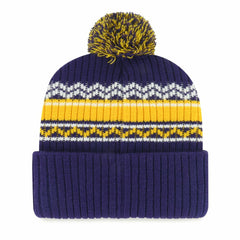 47 brand Minnesota Vikings '47 Youth Polar Vortex Cuffed Knit Hat with Pom Purple