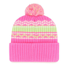 47 brand Minnesota Vikings '47 Girls Youth Polar Vortex Cuffed Knit Hat with Pom Pink
