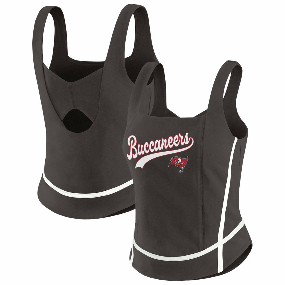 Tampa Bay Buccaneers WEAR by Erin Andrews Women's Square Neck Tank Top Pewter