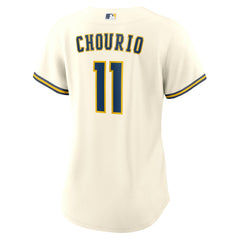 Jackson Chourio Milwaukee Brewers Nike Women's Home Replica Jersey - Cream - Nike Lifestyle