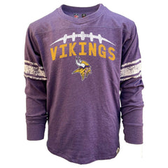 Minnesota Vikings Wes & Willy Youth Football Long Sleeve T-Shirt Heather Purple