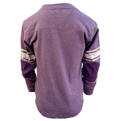 Minnesota Vikings Wes & Willy Youth Football Long Sleeve T-Shirt Heather Purple