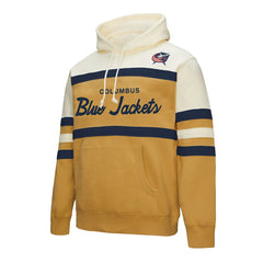 Columbus Blue Jackets Mitchell & Ness Head Coach Pullover Hoodie - Gold/Cream - NHL 202679029