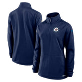 Winnipeg Jets Fanatics Women's Authentic Pro Rink Quarter-Zip Pullover - Navy - NHL 202679666