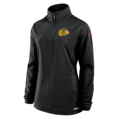 Chicago Blackhawks Fanatics Women's Authentic Pro Rink Quarter-Zip Pullover - Black - NHL 202679679