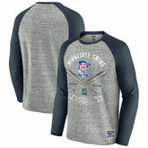 Minnesota Twins Darius Rucker Collection by Fanatics Raw Edge Raglan Long Sleeve Baseball T-Shirt - Heather Gray - Fanatics on Sale
